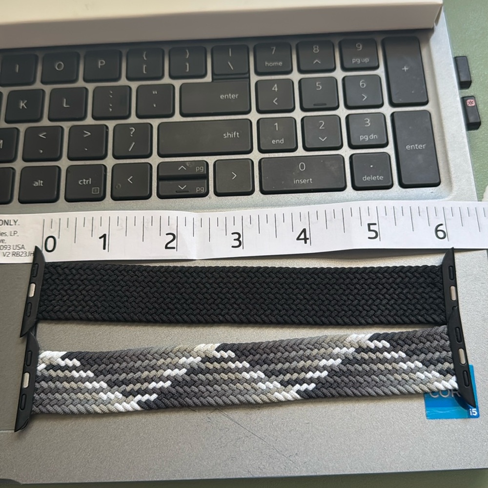 Two Apple Watch straps